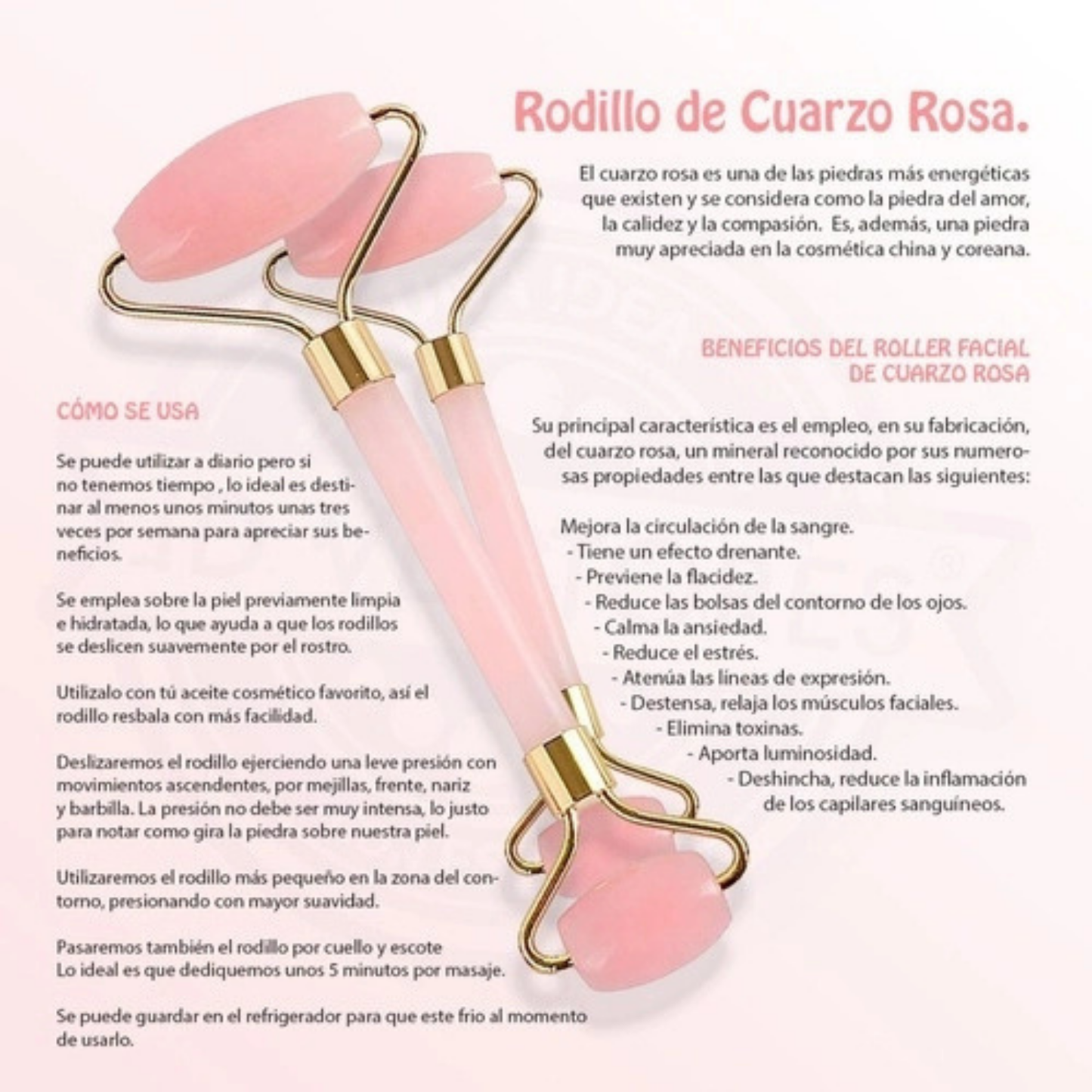 Kit Cuarzo Rosa Facial Melao 100%