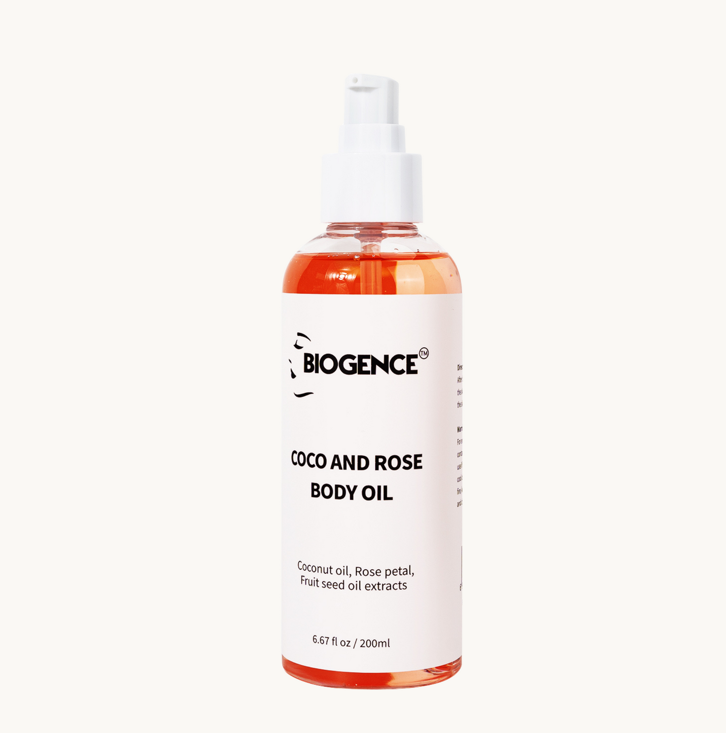 Aceite Coco y Rosas Biogence