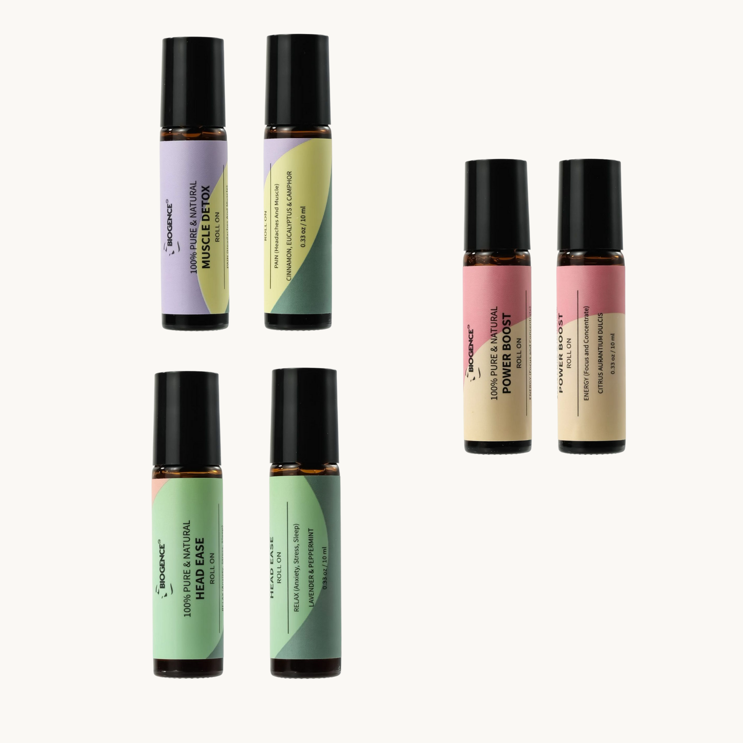 Kit Aceites Escenciales Biogence Roll On