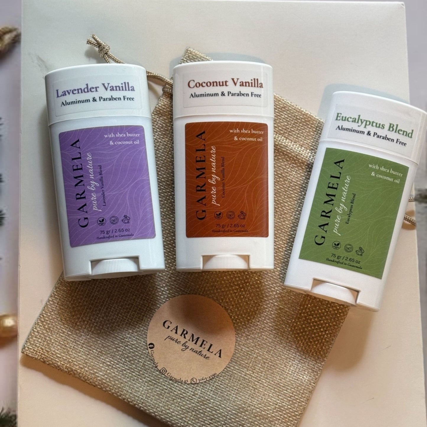 3 Pack Desodorantes Garmela pure by nature